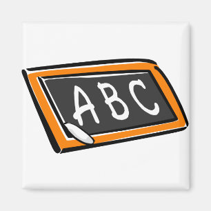 Aimant ABC sur tableau noir