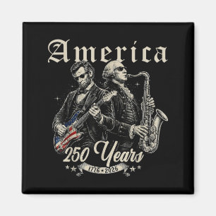 Aimant Abe Lincoln Père Fondateur Jouant de la Guitare