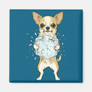 Aimant Abolir la glace chihuahua drôle pas de glace chien