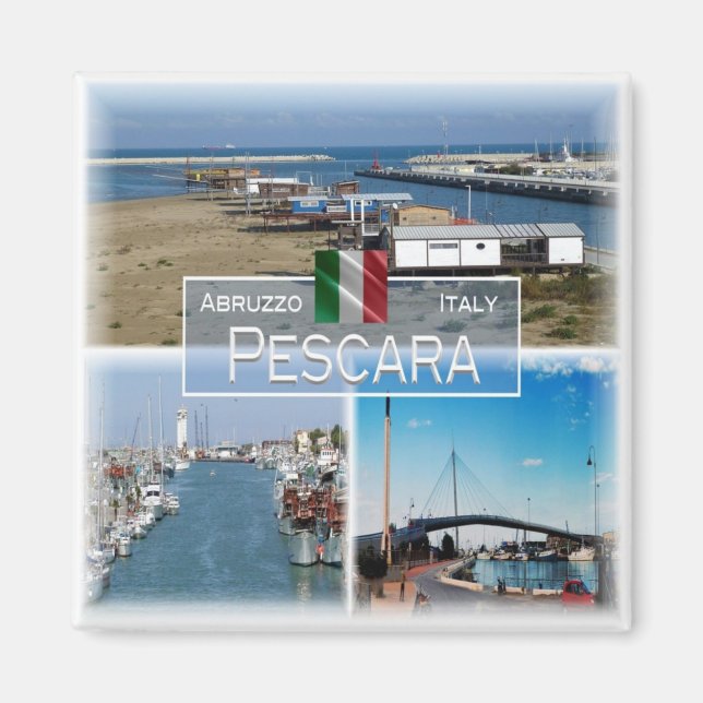 Aimant ABR008 PESCARA, Abruzzes, Italie, Frigo (Devant)