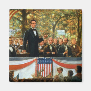 Aimant Abraham Lincoln et Stephen A. Douglas