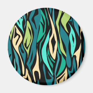 Aimant Abstract black turquoise