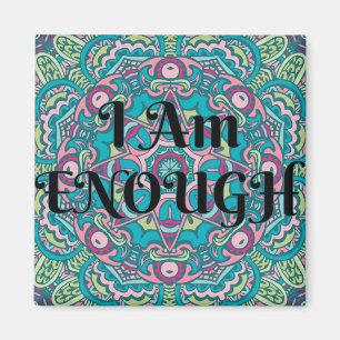 Aimant Abstrait Boho Mandala Je Suis Assez Affirmation