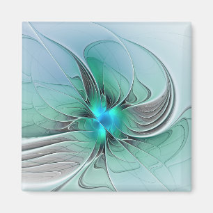Aimant Abstrait De Bleu, Art Fractal Moderne