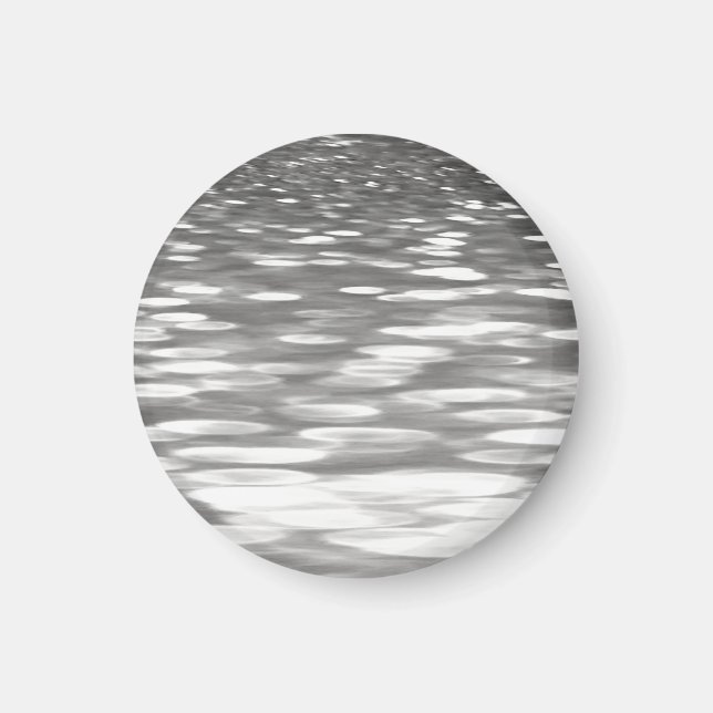 Aimant Abstrait n° 3 : brillant gris argenté (Devant)