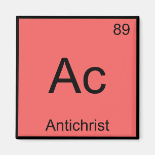 Aimant Ac - Antichrist Chimie Élément Symbole Devil Tee