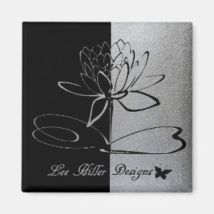 Aimant Accents de logo Lee Hiller Designs Noir et Inox