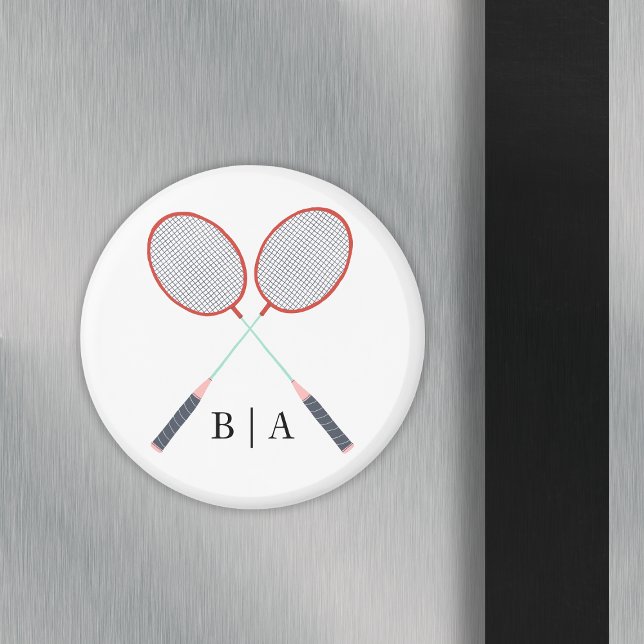 Aimant Accessoires de cuisine Badminton Raquet personnali (Badminton Kitchen Accessories Racket Custom Magnet
)