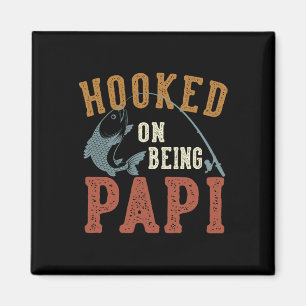Aimant Accro à être Papa Fête des Pères Pêche Papa