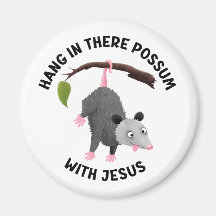 Accroche-toi avec Jésus petit possum mignon chréti