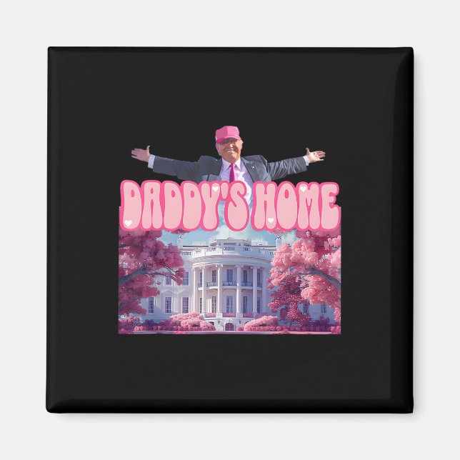 Aimant Accueil de papa Trump Pink Trump a gagné 2024 pren (Devant)