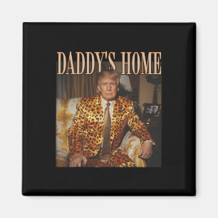 Aimant Accueil de papa Trump Trump 2024 Leopard drôle
