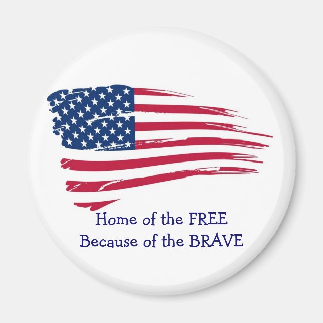 Aimant Accueil du drapeau Free Wavy (Devant)