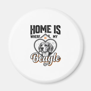 Aimant Accueil est où se trouve mon Beagle Design de chie