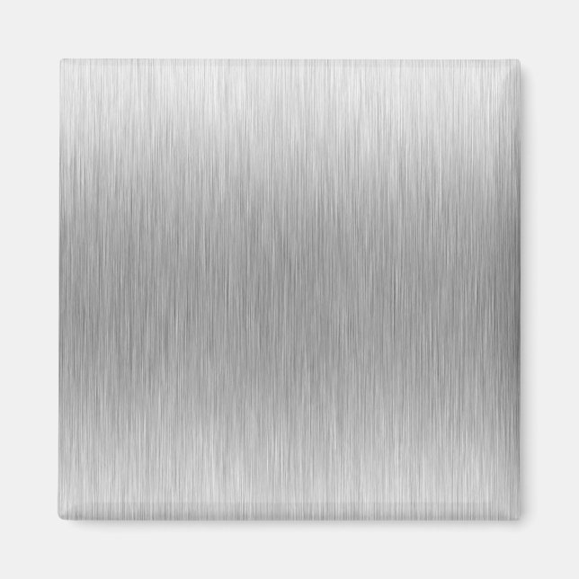 Aimant Acier inoxydable d'aluminium brossé Texté (Devant)