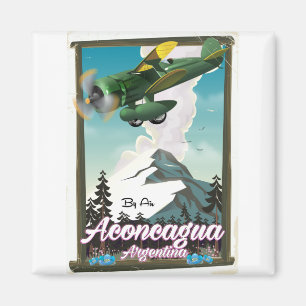 Aimant Aconcagua Argentine affiche de voyage