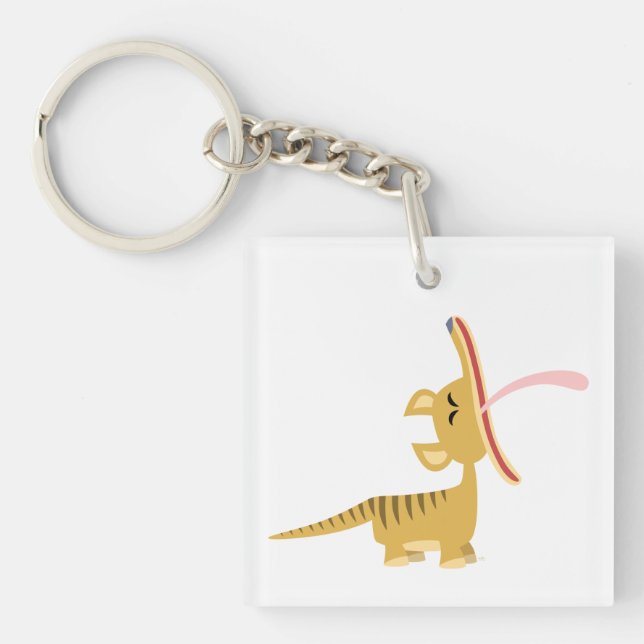 Aimant Acrylique Thylacine en Yawning Carton migno (Devant)