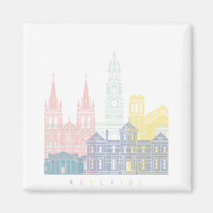 AIMANT ADELAIDE SKYLINE POSTER PASTEL