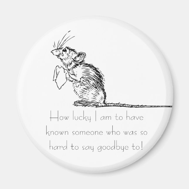 Aimant Adieu triste souris (Devant)