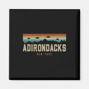 Aimant Adirondacks Montagnes Vintage Randonnée Camping Ne