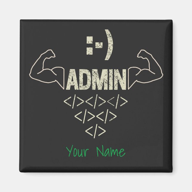 Aimant Administrateur Administrateur IT Sysadmin Informat (Devant)