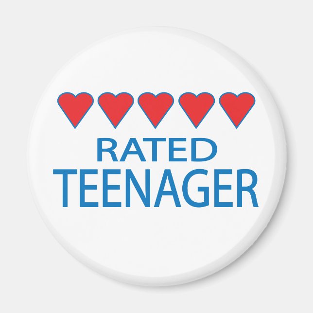 Aimant Adolescent de cinq coeurs (Devant)