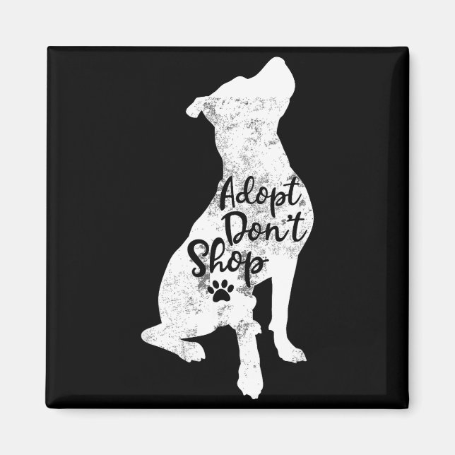 Aimant Adopt Don't Shop Rescue Tbull Dog Breed T Bull Mom (Devant)