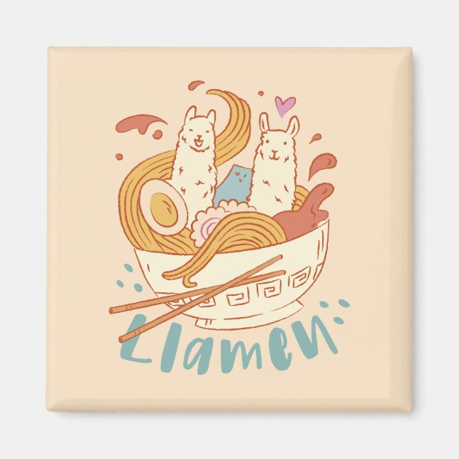 Aimant Adorable Llamen (Devant)