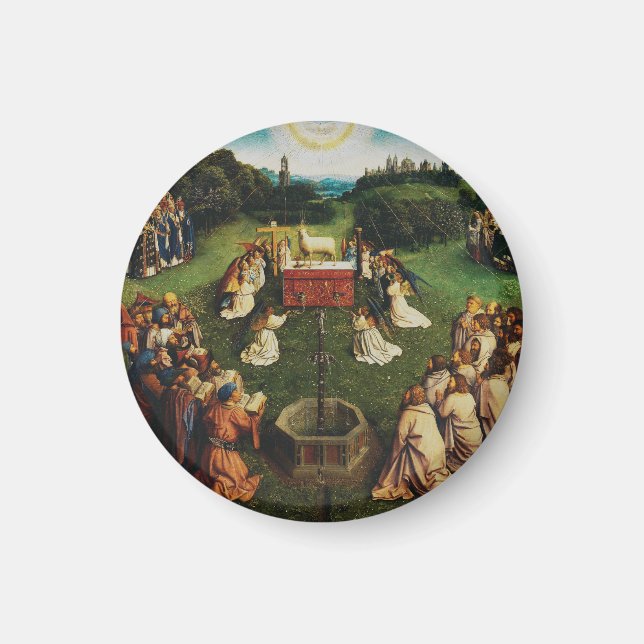 Aimant Adoration de l'agneau par Jan van Eyck (Devant)
