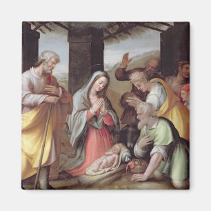Aimant Adoration des bergers, c.1500 (tempera sur la