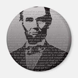 Aimant Adresse d'Abraham Lincoln Gettysburg