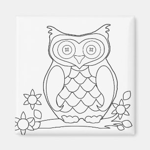 Aimant adulte de hibou de coloration