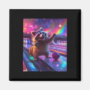 Aimant Aesthétique Fantasycore Raccoon Bowling Funny