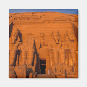 Aimant AF, Egypte, Abu Simbel. Façade au coucher du sole