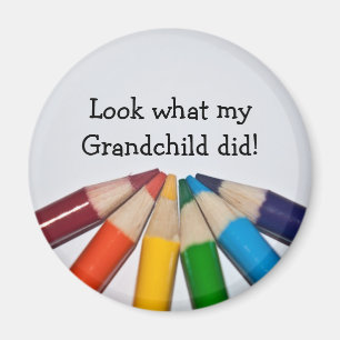 Aimant Affichage coloré d'illustration de crayons