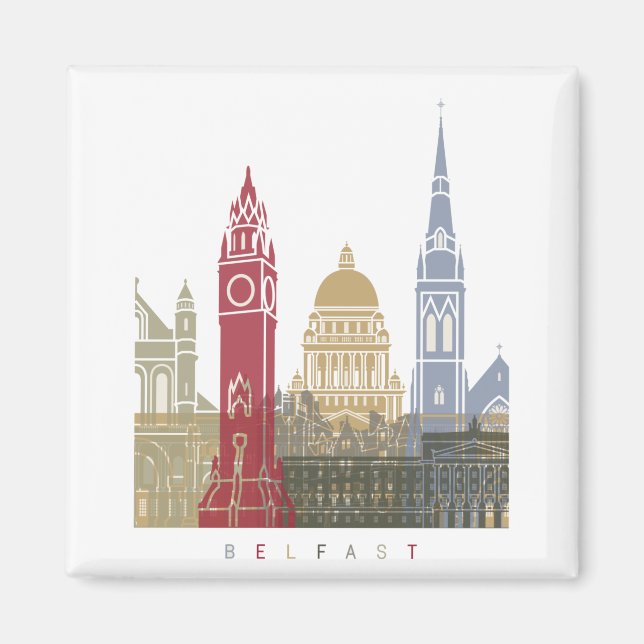 Aimant Affiche Belfast skyline (Devant)