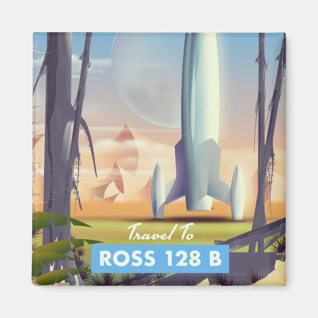 Aimant Affiche de science-fiction Ross 128 B (Devant)