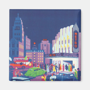 Aimant Affiche de Vintage voyage de Calcutta