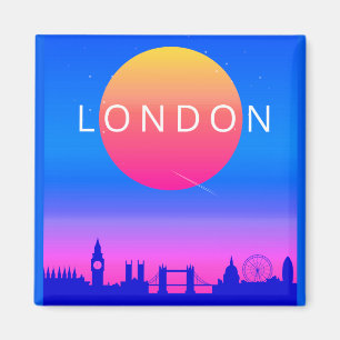 Aimant Affiche de voyage de coucher du soleil d'horizon