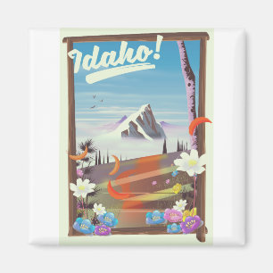 Aimant Affiche de voyage de paysage Idaho!