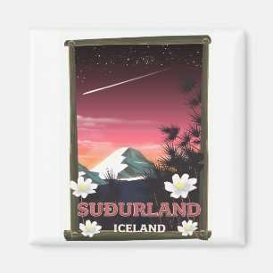 Aimant Affiche de voyage en Suðurland en Islande
