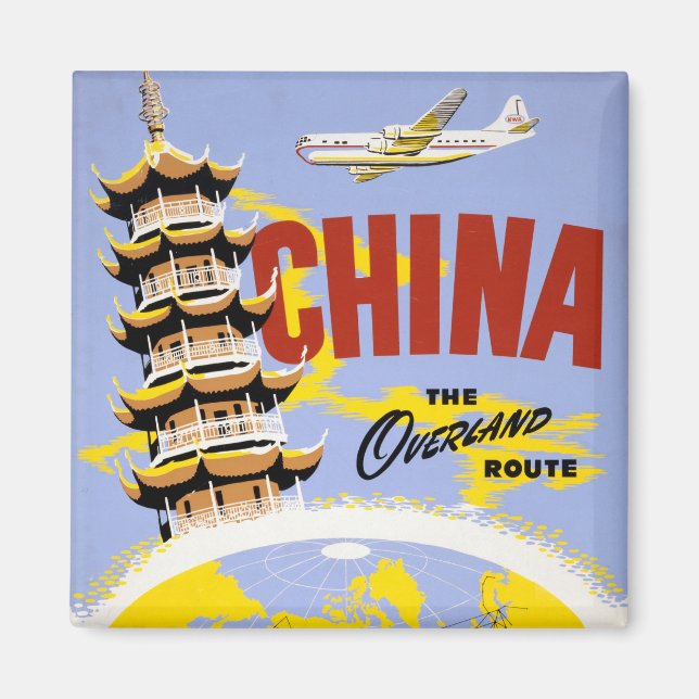 Aimant Affiche de voyage pour Northwest Orient Airlines (Devant)