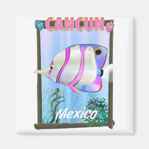 Aimant Affiche de voyage tropical mexicain à Cancun