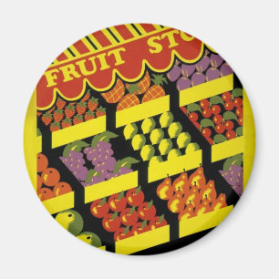 Aimant Affiche de WPA de magasin de fruit -