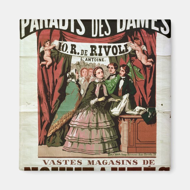 Aimant Affiche publicitaire "Au Paradis des Dames" (Devant)