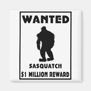 Aimant Affiche Recherchée de Sasquatch