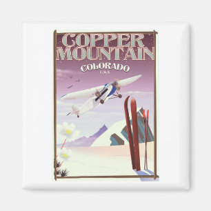 Aimant Affiche vintage Copper Mountain colorado