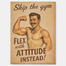 Affiche Vintage "Évitez la Salle de Sport" | Humou