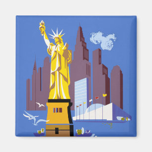 Aimant Affiche Vintage voyage pour Allegheny Airlines