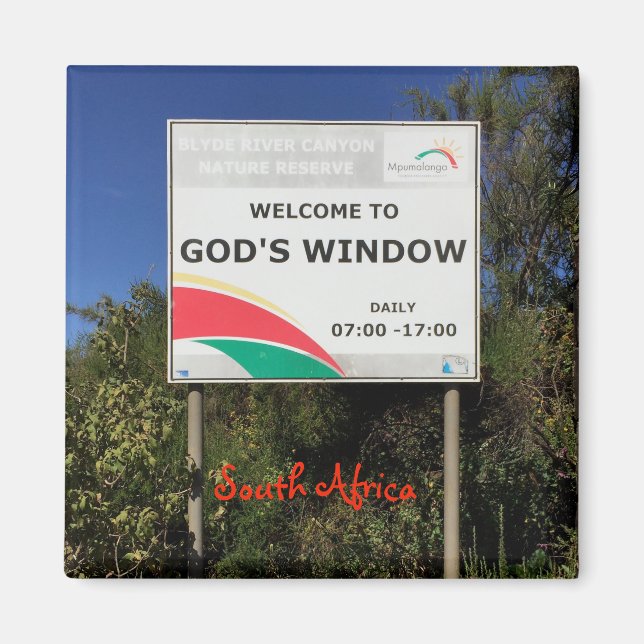 Aimant Afrique du Sud La fenêtre de Dieu (Devant)